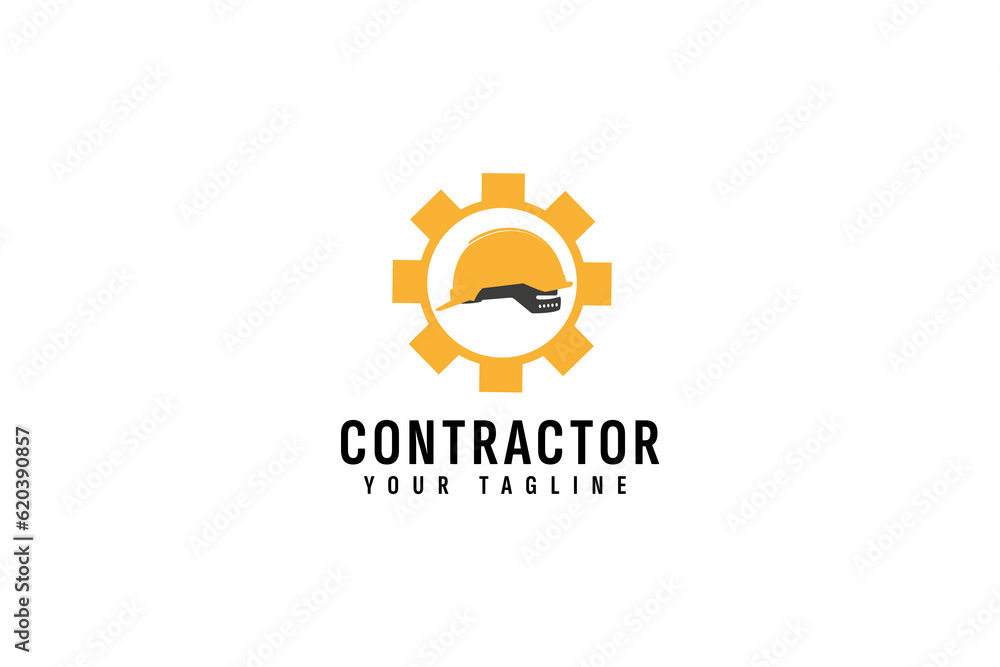 Contractor logo vector icon illustration Contractor logo vector icon illustration