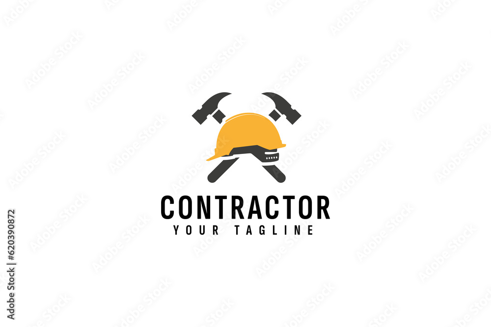 Contractor logo vector icon illustration Contractor logo vector icon illustration