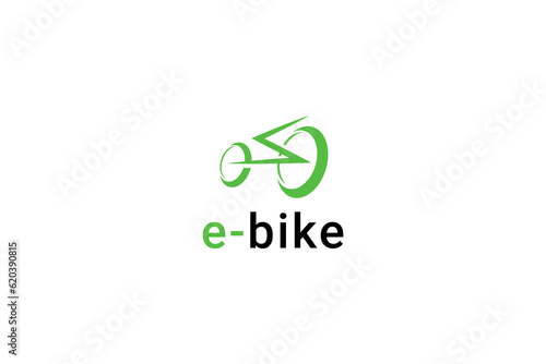 Electric bike logo vector icon illustration