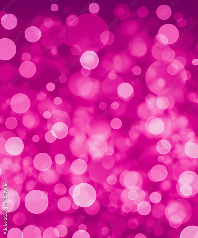 Bright pink bokeh abstract background full of space