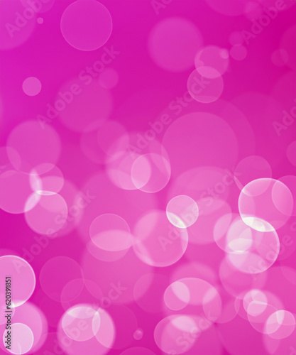 Bright pink bokeh abstract background full of space