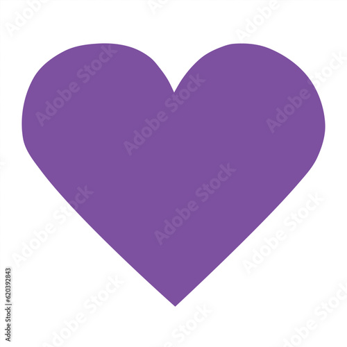 Free Download Flat design of purple heart - GFXLoad
