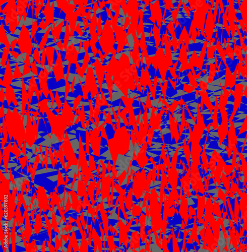 Vector abstract pattern in the form of blue and red spots on a gray background