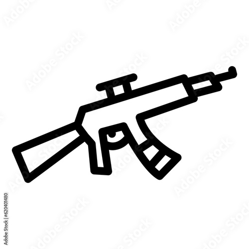 weapon gun icon line style