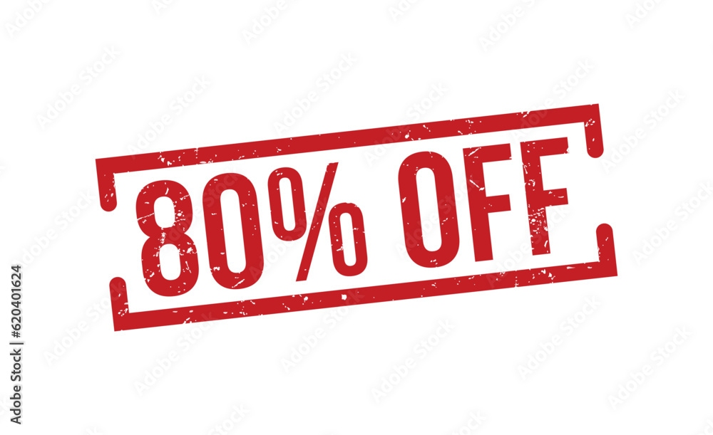 80% Off grunge rubber stamp on white background. 80% Off Rubber Stamp. 80% Off grunge rubber stamp on white background. 80% Off Rubber Stamp.