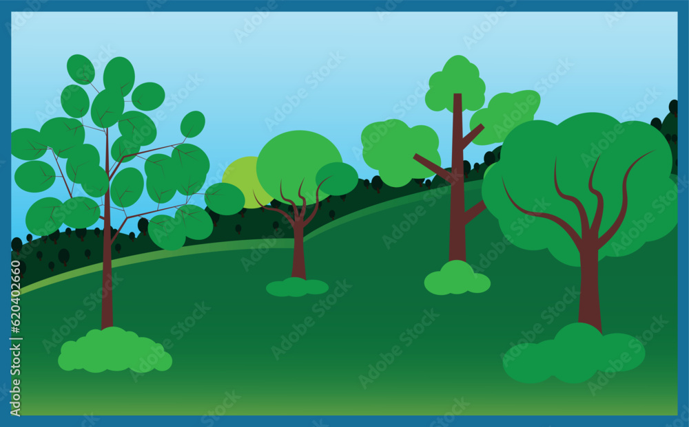 Fototapeta premium landscape with tree