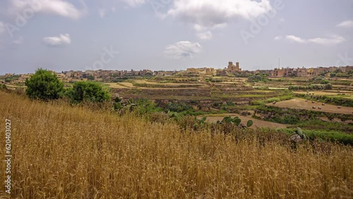 Panoramic time lapse view of the Bażilika Tal-Madonna on the island of Gozo. photo