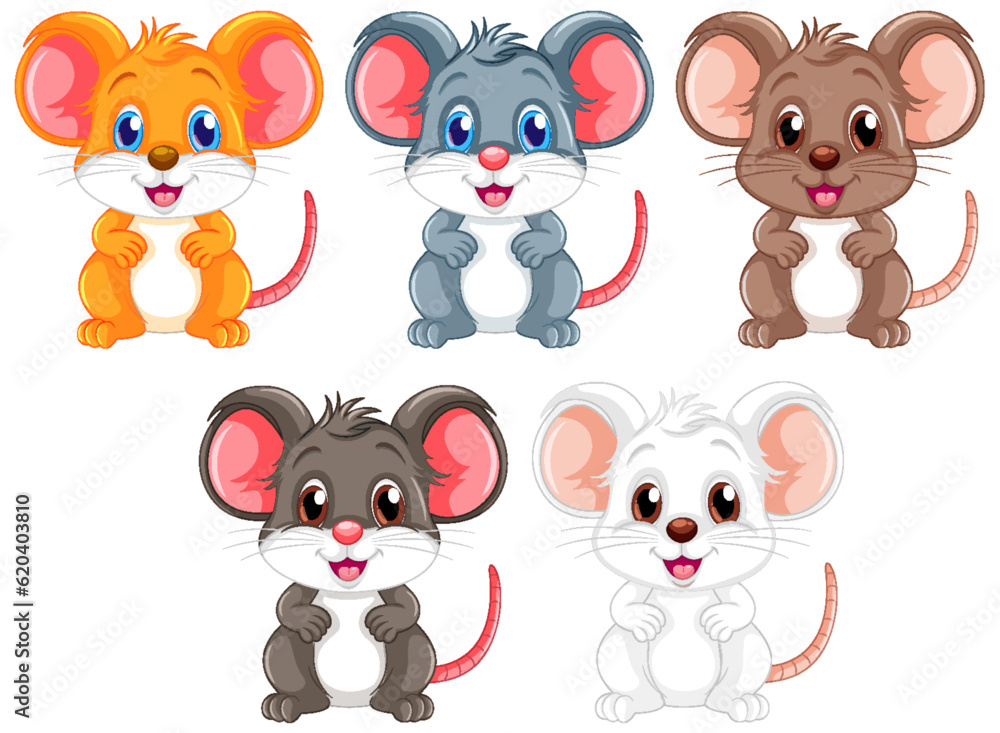 Cute Mouse Cartoon Characters Cute Mouse Cartoon Characters