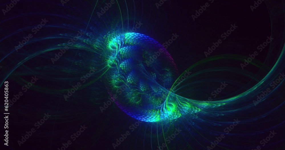 Obraz premium 3D rendering abstract technology fractal background