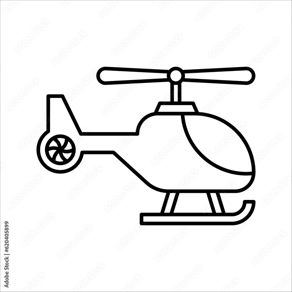 Helicopter icon. Helicopter icon in trendy flat style design. vector illustration on white background Helicopter icon. Helicopter icon in trendy flat style design. vector illustration on white background