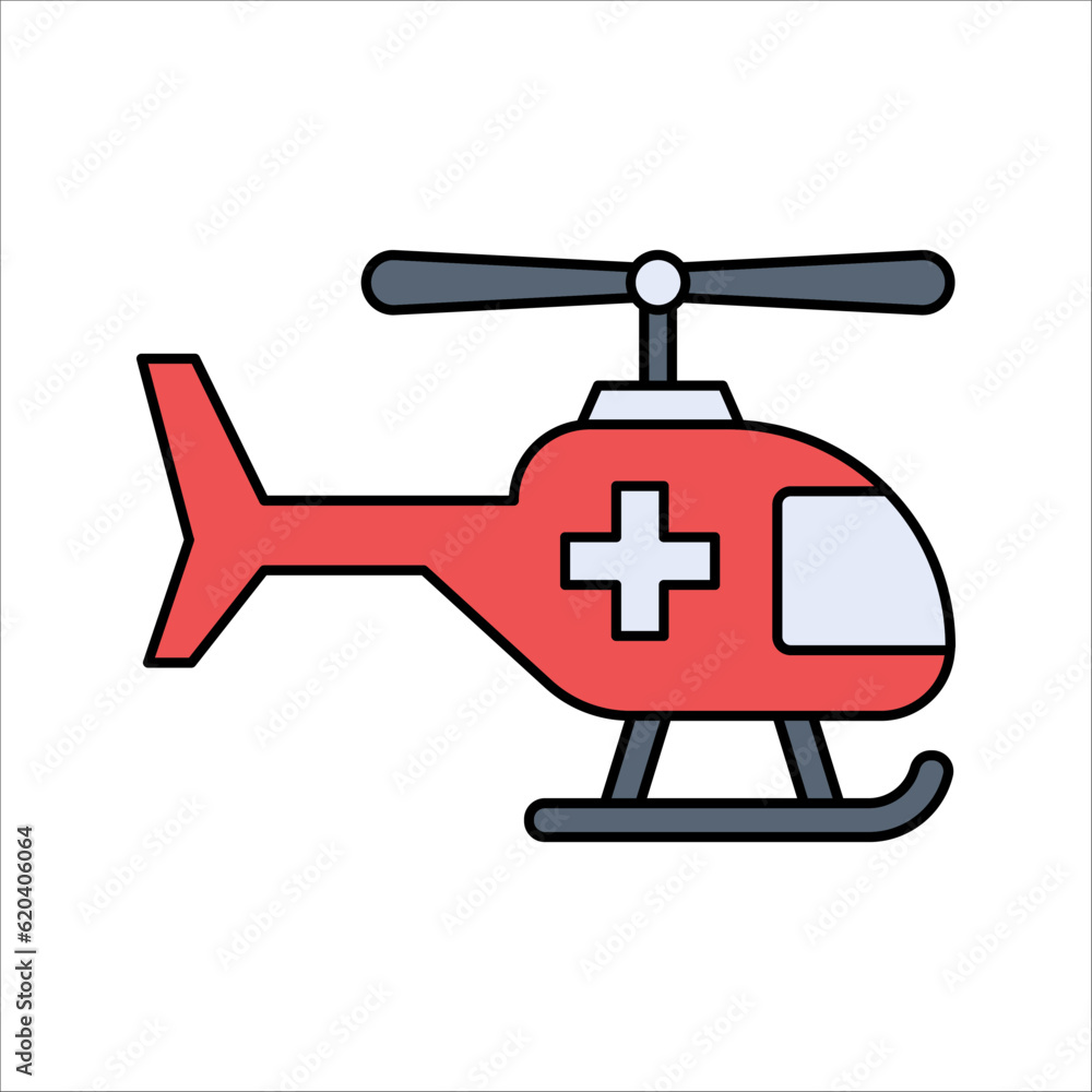 Helicopter icon. Helicopter icon in trendy flat style design. vector illustration on white background Helicopter icon. Helicopter icon in trendy flat style design. vector illustration on white background