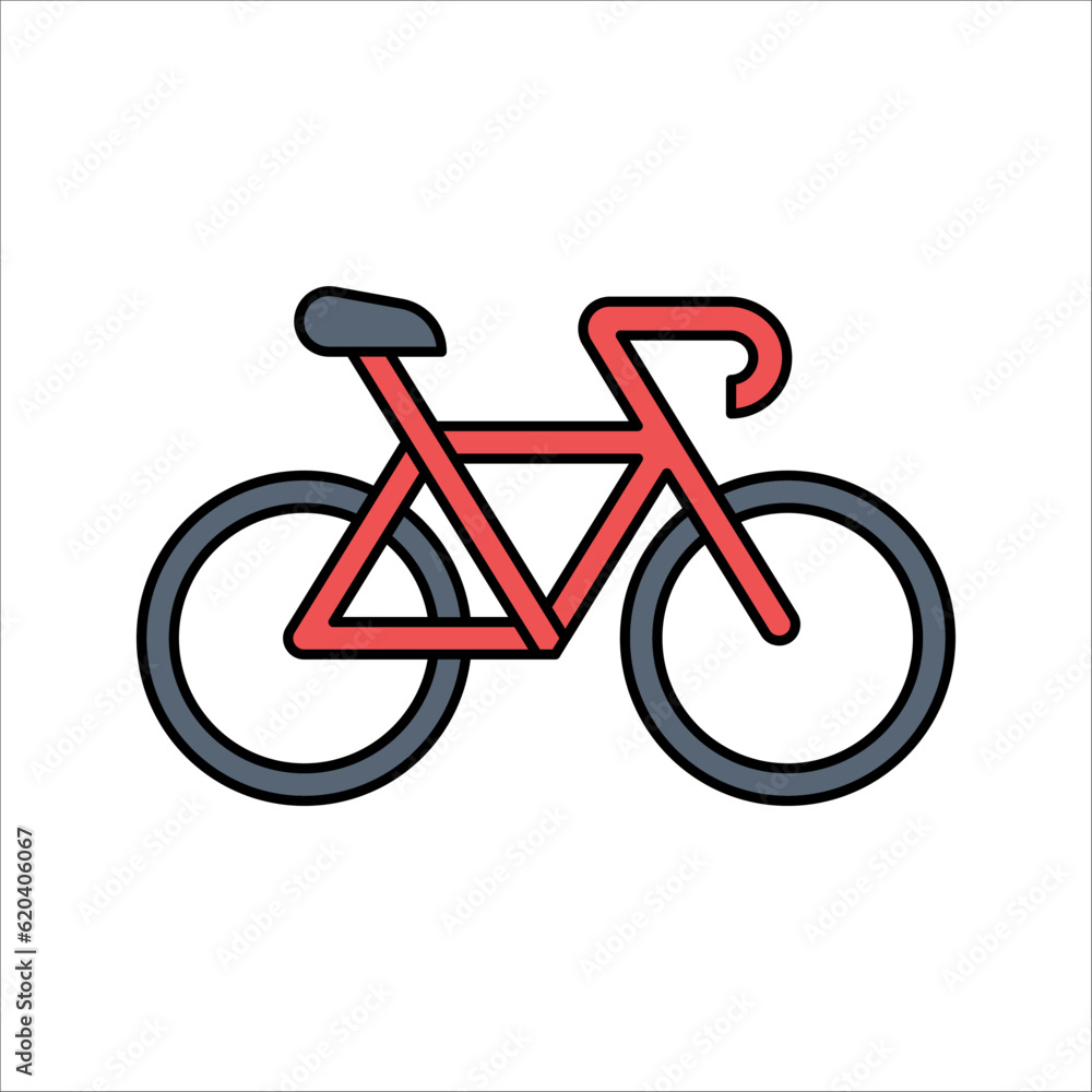Fototapeta premium Bike Icon Vector Logo Template, vector illustration on white background