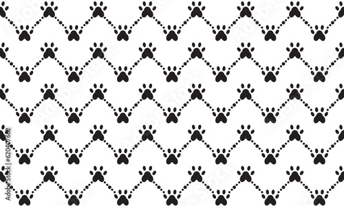 cat's paw patterns for wallpaper wrapping, pattern filling, web background, texture. Vector Illustration. photo