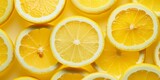 Lemon slices background. Generative AI image