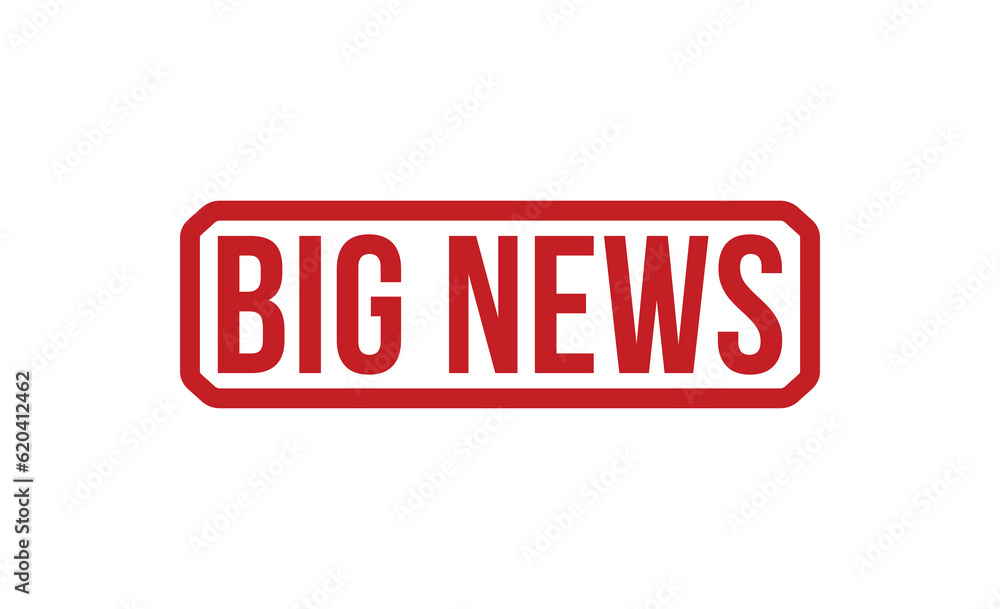 Big news Red Rubber Stamp vector design. Big news Red Rubber Stamp vector design.