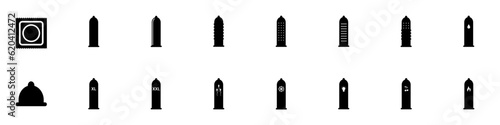 Condom SVG icon set