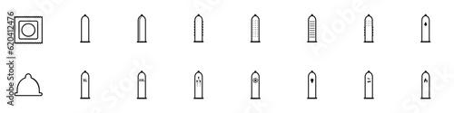 Condom Line Art SVG icon set