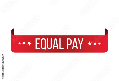 Vector illustration modern Equal pay banner, Isolated web element.