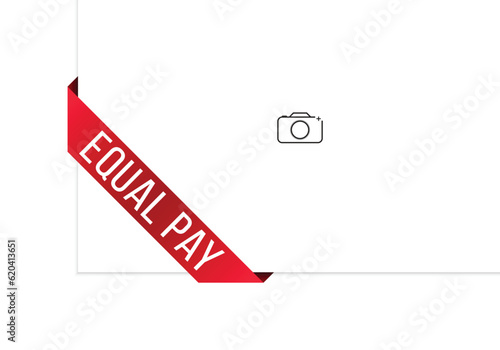 Vector illustration modern Equal pay banner, Isolated web element.