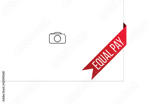 Vector illustration modern Equal pay banner, Isolated web element.