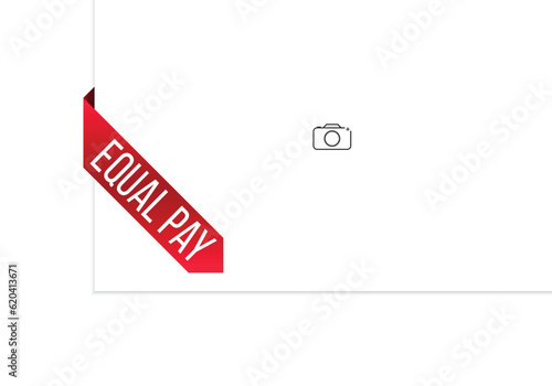 Vector illustration modern Equal pay banner, Isolated web element.
