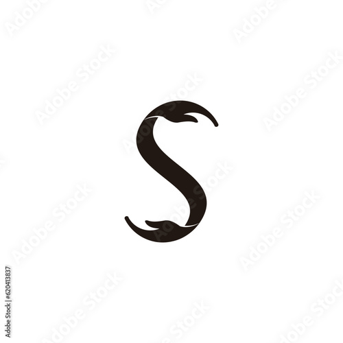 letter s hand care charity symbol vector