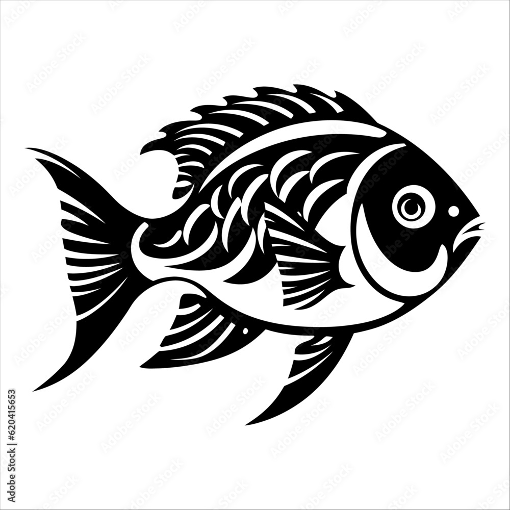 Fish vector illustration, isolated on white background. Fish vector illustration, isolated on white background.