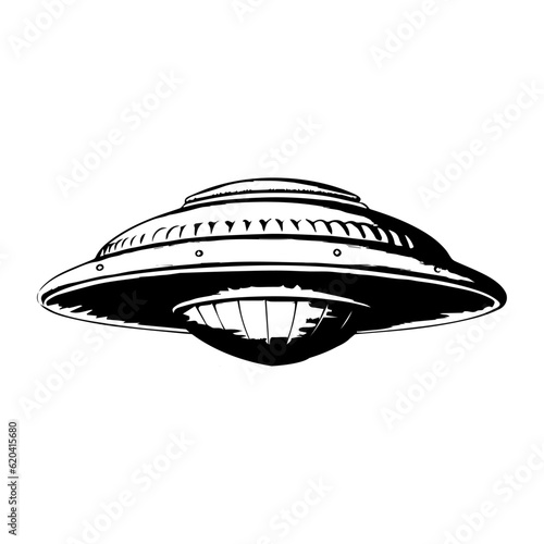 ufo icon illustration, isolated on white background, vector illustration