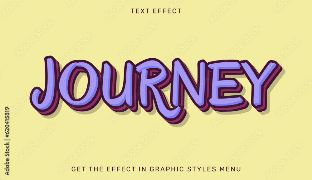 Journey editable text effect in 3d style. Text emblem for advertising, branding, business logo Journey editable text effect in 3d style. Text emblem for advertising, branding, business logo