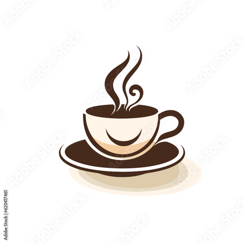 Coffee cup vector logo design,Premium coffee shop logo. Cafe mug icon, 