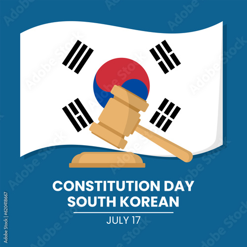 Vector Graphic of Constitution Day in South Korea