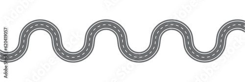 Infographic swirling winding road, isolated. Vector illustration.
