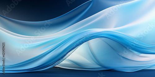 Futuristic luxury white blue digital background, AI generative