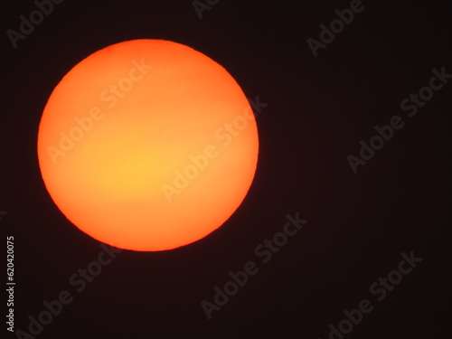 The Sun beautiful round shaped orange star