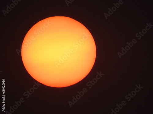 The Sun beautiful round shaped orange star