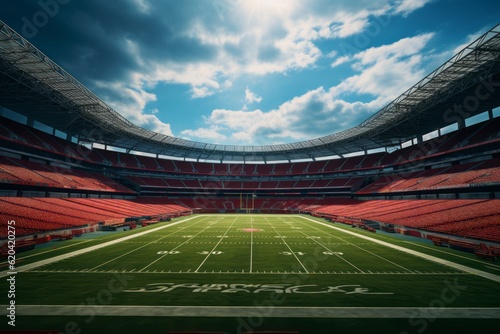 American Football Stadium Natural Light, Generative AI 