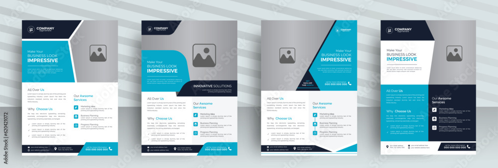 A bundle of 4 templates Corporate business flyer template design set with blue, orange, red and yellow color. marketing, business proposal, promotion, advertise, publication, cover page. new digital
A bundle of 4 templates Corporate business flyer template design set with blue, orange, red and yellow color. marketing, business proposal, promotion, advertise, publication, cover page. new digital