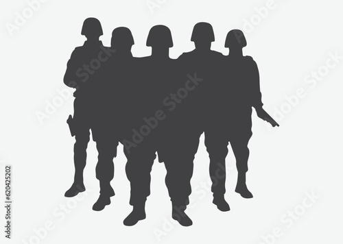 Elite Shadows, Dynamic Silhouettes of a Special Weapons and Tactics (SWAT) Team