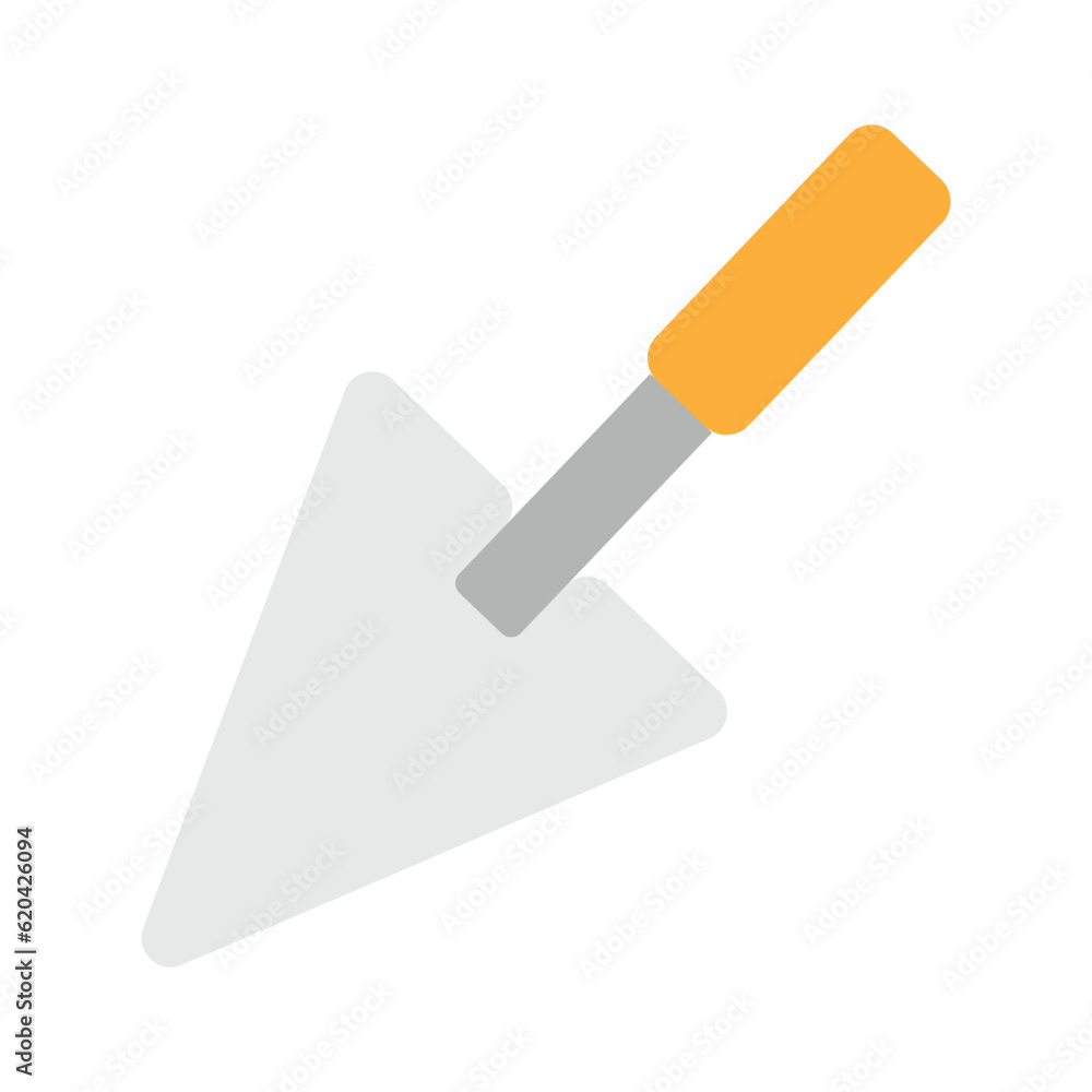Cement trowel icon clipart design template isolated