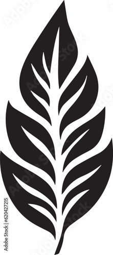 Alternate leaf Black And White, Vector Template for Cutting and Printing