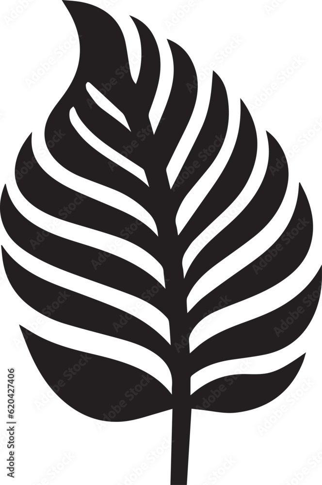 Calathea Leaf Black And White, Vector Template Set for Cutting and Printing Calathea Leaf Black And White, Vector Template Set for Cutting and Printing