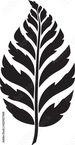 Cinnamon Leaf Black And White, Vector Template Set for Cutting and Printing