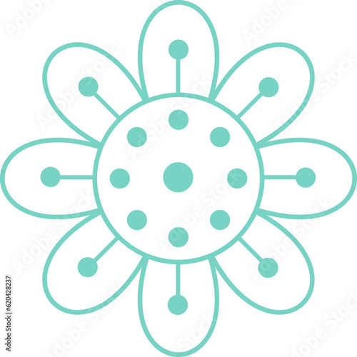 Abstract decorative flower element in Chinese style