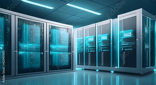 Data Oasis: Immersing in the Fluidity of a Futuristic Server Room