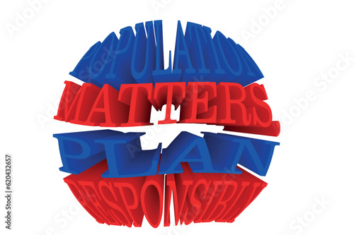 3D Quotes about World Population Day - population matters, plan responsibility