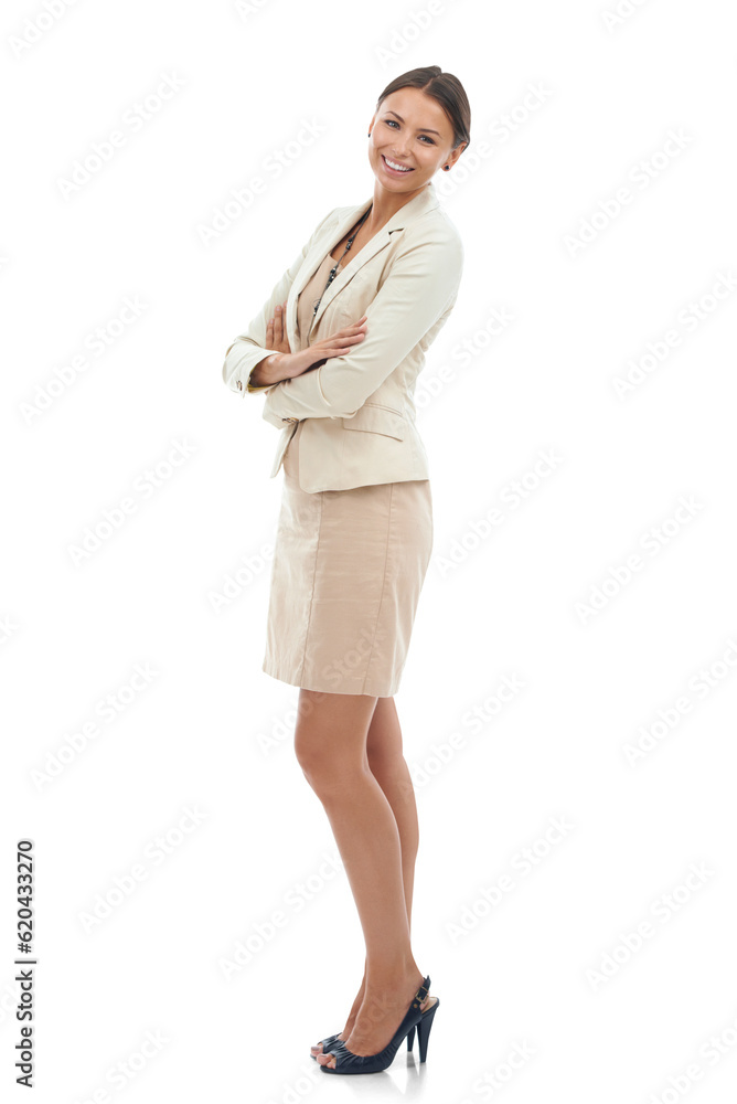 Professional, arms crossed and portrait of business woman on png for manager, corporate or pride. Vision, empowerment and career with female employee isolated on transparent background for confidence Professional, arms crossed and portrait of business woman on png for manager, corporate or pride. Vision, empowerment and career with female employee isolated on transparent background for confidence