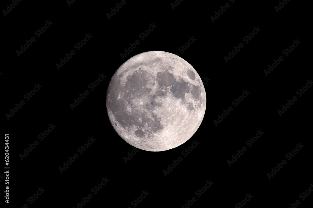 Super full moon with dark background. Madrid, Spain, Europe. Horizontal Photography. Super full moon with dark background. Madrid, Spain, Europe. Horizontal Photography.