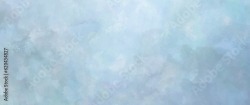 Blue vector watercolor texture. Christmas template for design. Hand drawn blue abstract vector illustration for background, cover design, interior decor and poster. Grunge surface. Empty blank. 