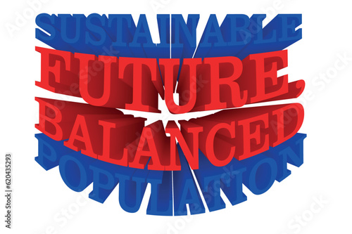 3D Quotes about World Population Day - Sustainable Future, Balanced Population