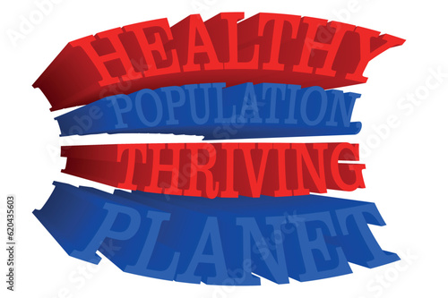 3D Quotes about World Population Day - Heathy Population, Thriving Planet